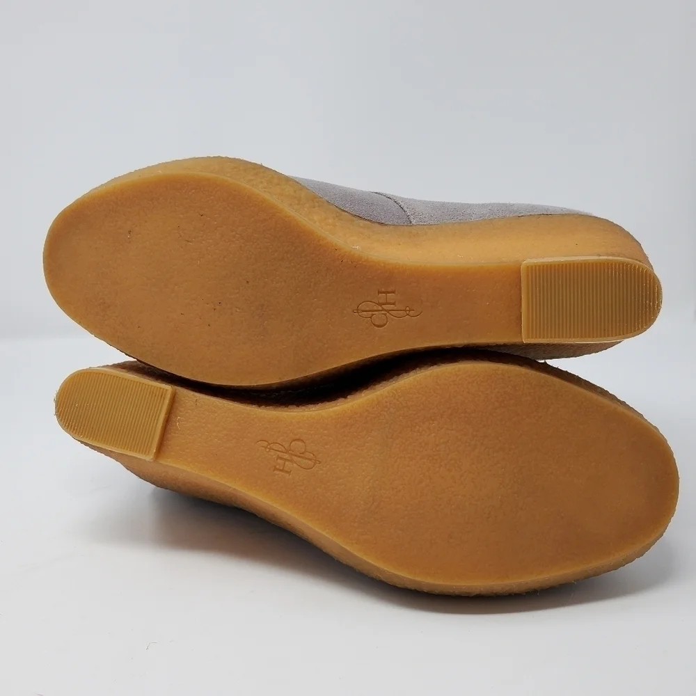 COLE HAAN- Suede Wedge Booties- Women's- Size 6.5B